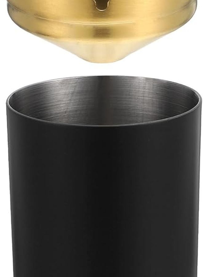 Black Windproof Stainless Steel Ashtray With Lid Smokeless Ash Container For Home Desktop - Image 1